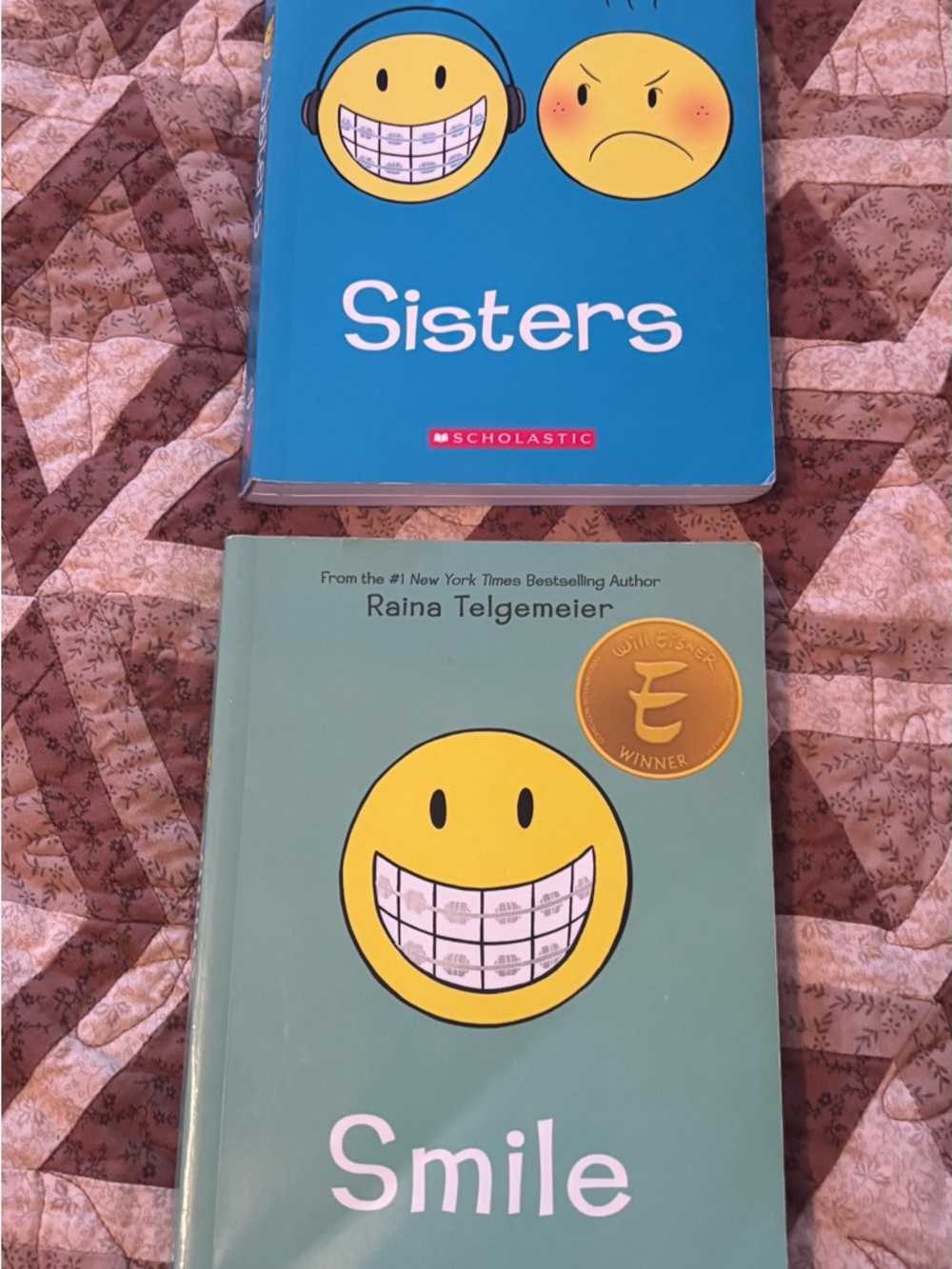 Smile by Raina Telgemeier - Teal Cover Graphic Novel